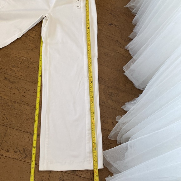 Contemporaine by Simons white nautical, sailor wide leg summer pants! Size 10 - Picture 7 of 13